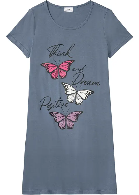 Kort nattkjole i 100% økologisk bomull, bonprix