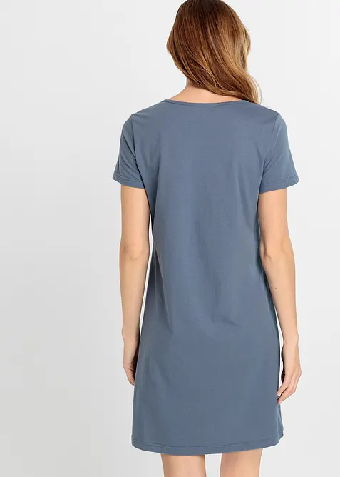 Kort nattkjole i 100% økologisk bomull, bonprix