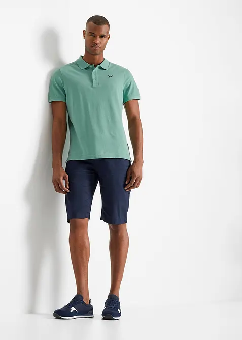 Poloskjorte i 100% &oslash;kologisk bomull (2-pack), bonprix