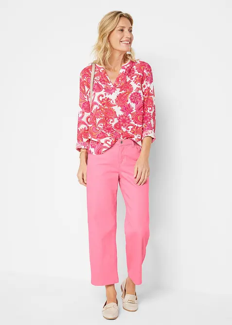 Blusetunika i lett viskose, bonprix