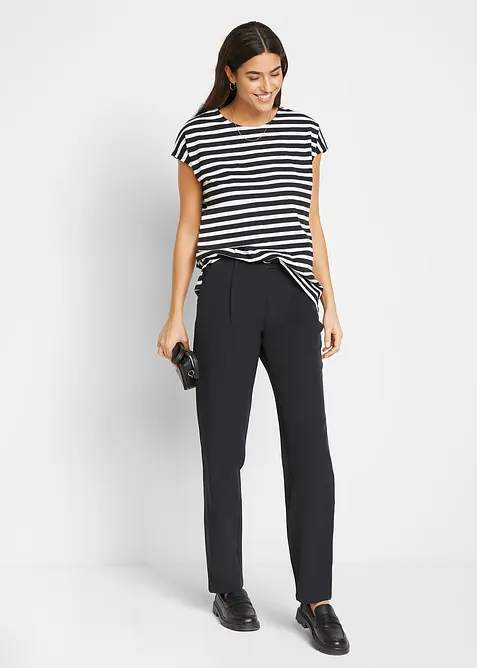 Stripet topp av &oslash;kologisk bomull, bonprix