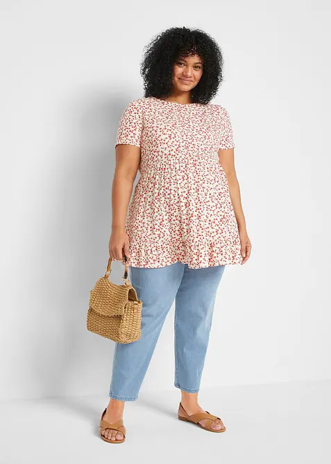 Mammajeans i bomull med stretch, avsmalnende ben, bonprix