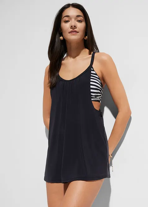 Lang tankini i lag på lag-look (2-delt sett), bonprix