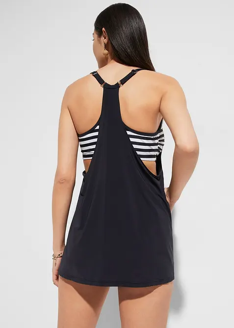 Lang tankini i lag på lag-look (2-delt sett), bonprix