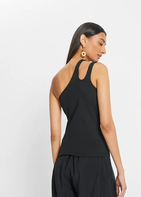 Cold shoulder-topp med økologisk bomull, bonprix