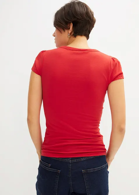 Topp med knappestolpe, med &oslash;kologisk bomull, bonprix