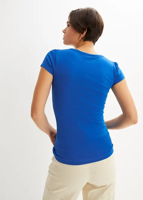 Topp med knappestolpe, med &oslash;kologisk bomull, bonprix