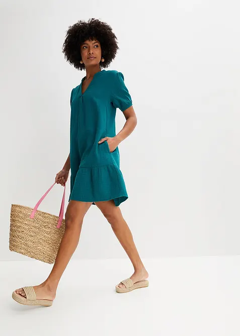 Minikjole av musselin, bonprix