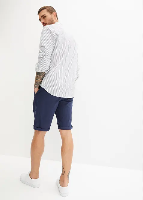 Bermudashorts i luftig  linmiks, Regular Fit, bonprix