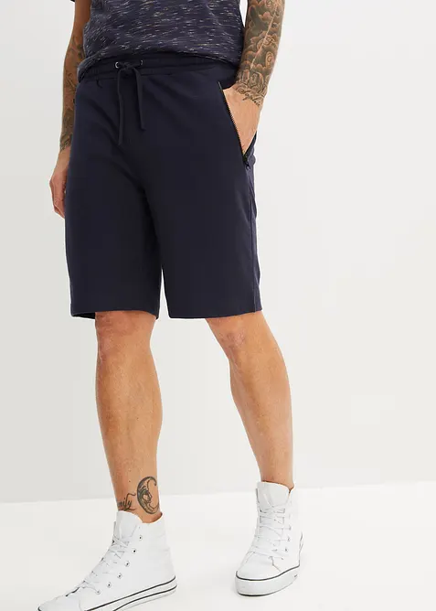 Sweat-bermudashorts med praktiske glidel&aring;slommer, bonprix