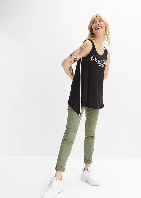 Lang topp i myk viskose, bonprix