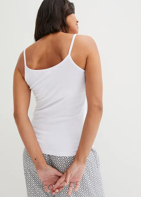 Singlet i &oslash;kologisk bomull (2-pack), bonprix