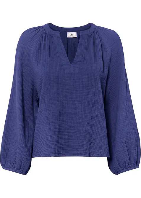 Oversized bluse i musselin, bonprix