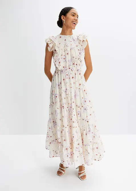 Maxikjole i 100% bomull, bonprix