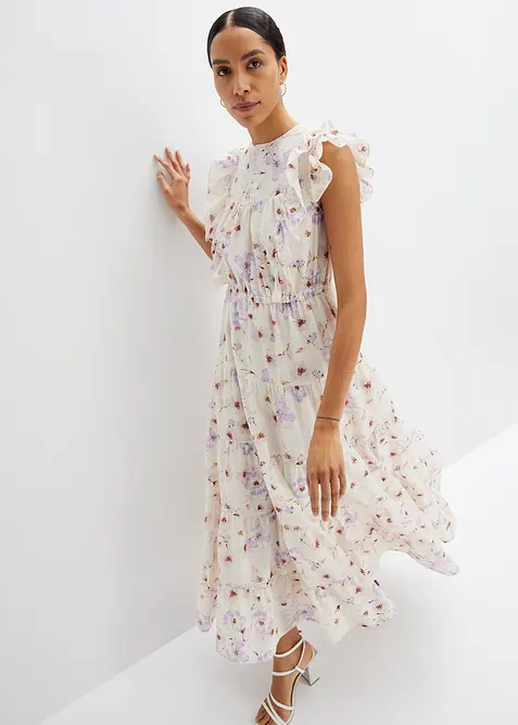 Maxikjole i 100% bomull, bonprix