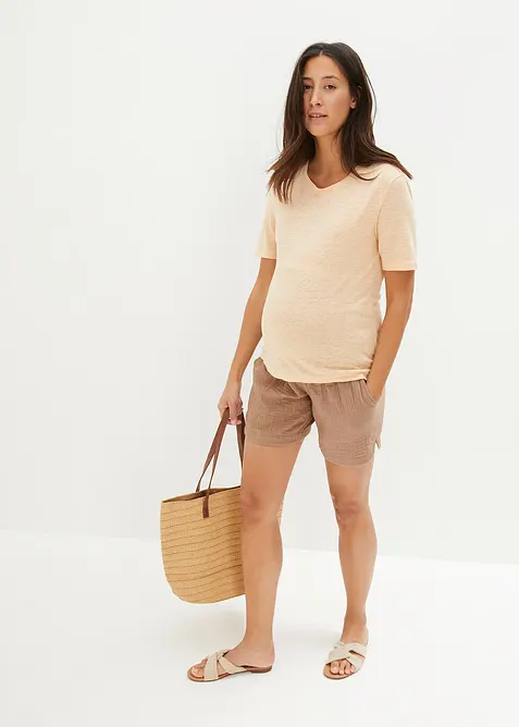 Mammashorts i 100% bomullsmusselin, bonprix