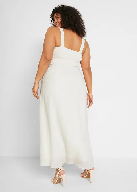 Mamma-brudekjole i blondemateriale, sateng og georgette, bonprix