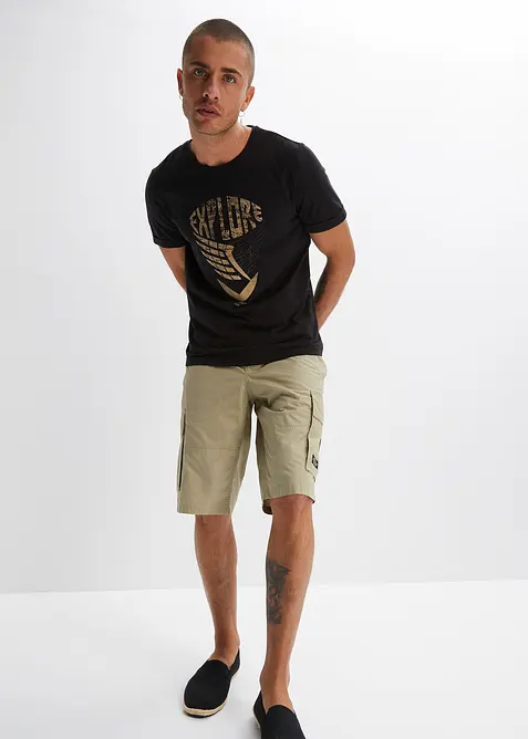 Pull on-bermudashorts i cargobukse-modell, Regular Fit, bonprix
