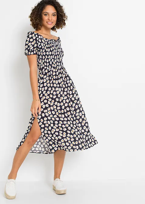 Midikjole i 100% viskose, bonprix