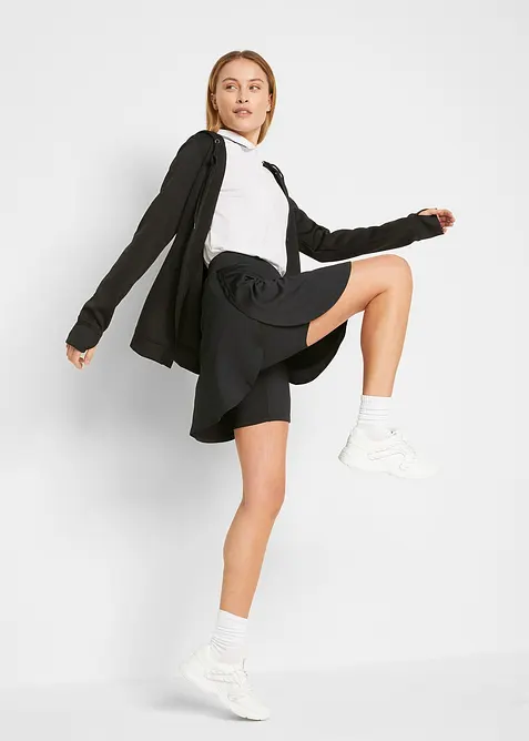 Treningsskjørt med integrert sykkelbukse, hurtigtørkende, bonprix