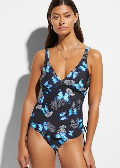 Tankini topp med knytebånd, bonprix