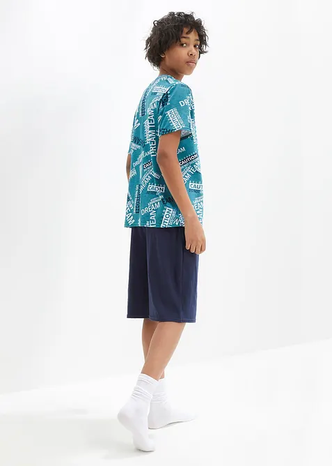 Kort pyjamas i 100% bomull, bonprix