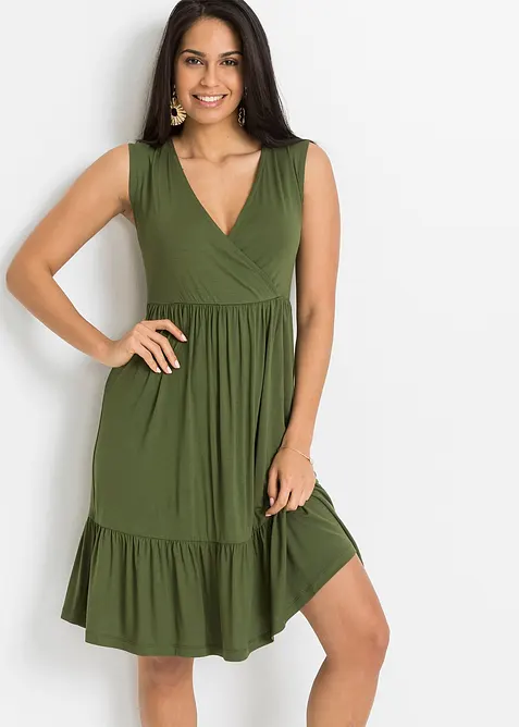 Jerseykjole med blonder, bonprix