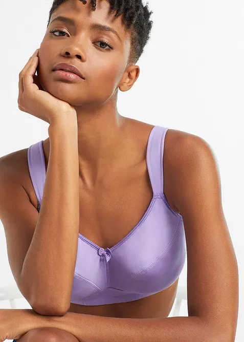 BH uten spiler med bomull (3-pack), bonprix