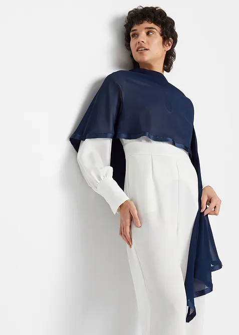 Stola med fin satengdetalj, bonprix