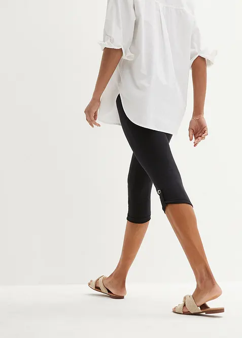 Caprileggings i &oslash;kologisk bomull, bonprix