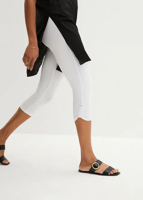 Caprileggings i &oslash;kologisk bomull, bonprix