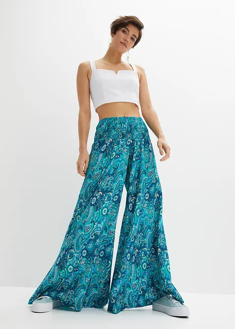 Vid bukse i lett viskose, bonprix