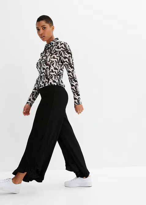 Pull on-bukse i strukturert krepp, bonprix