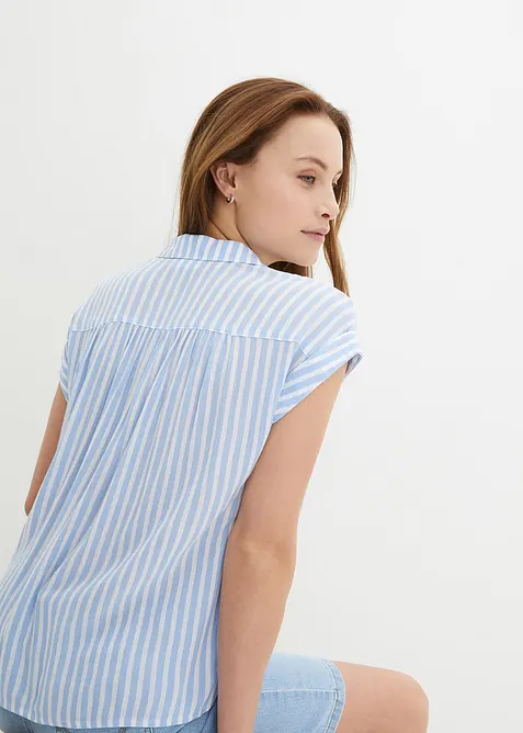 Kortermet bluse i lett viskose, bonprix