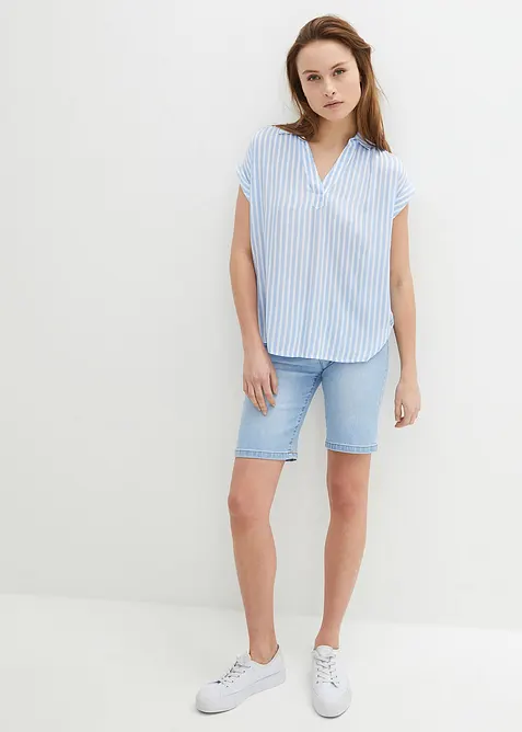 Kortermet bluse i lett viskose, bonprix