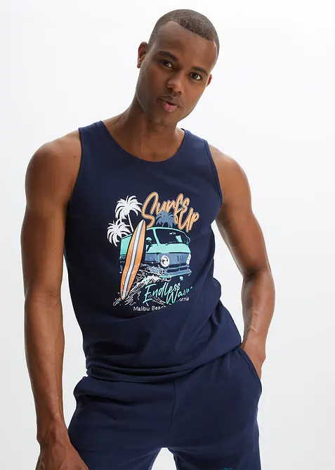 Singlet i økologisk bomull (2-pack), bonprix