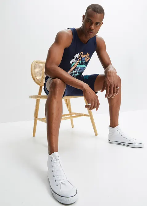 Singlet i økologisk bomull (2-pack), bonprix