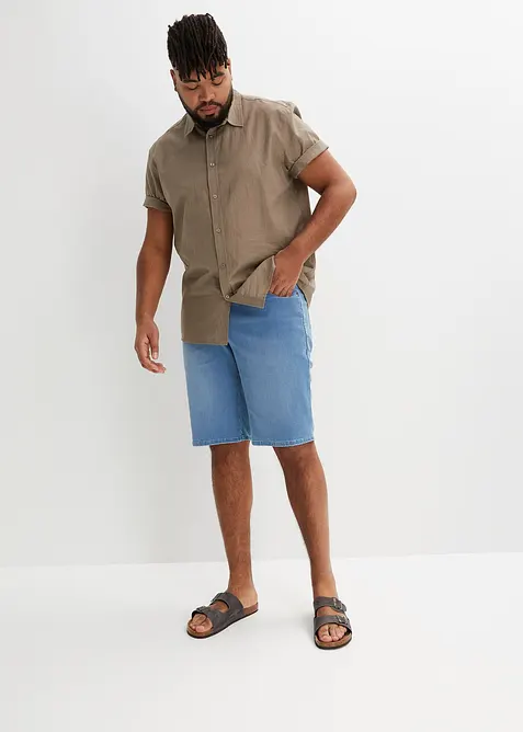 Bermudashorts i sweat-denim look med komfortsnitt, Regular Fit, bonprix