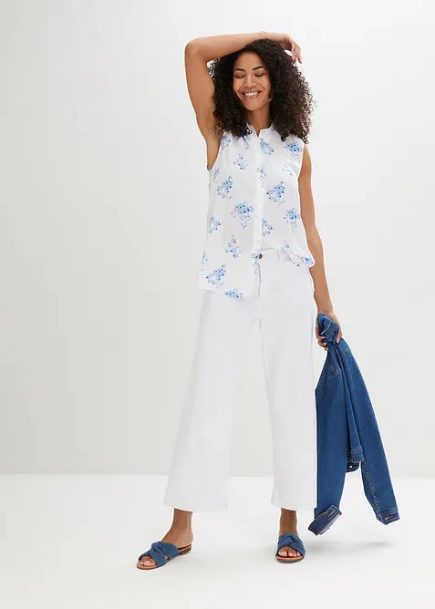 Viskose-bluse, uten arm, bonprix