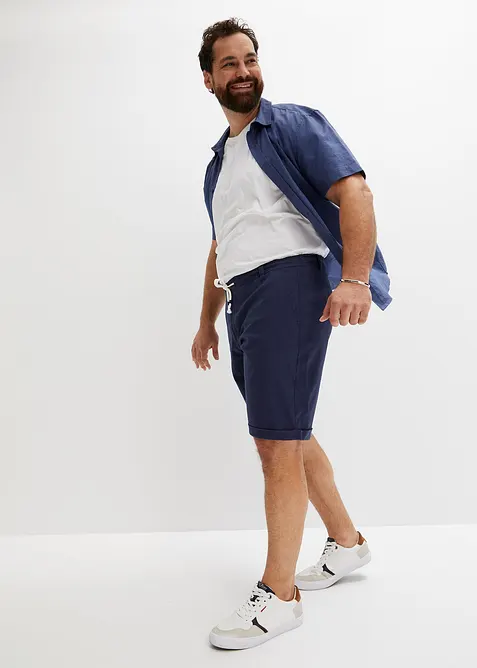 Bermudashorts i luftig  linmiks, Regular Fit, bonprix