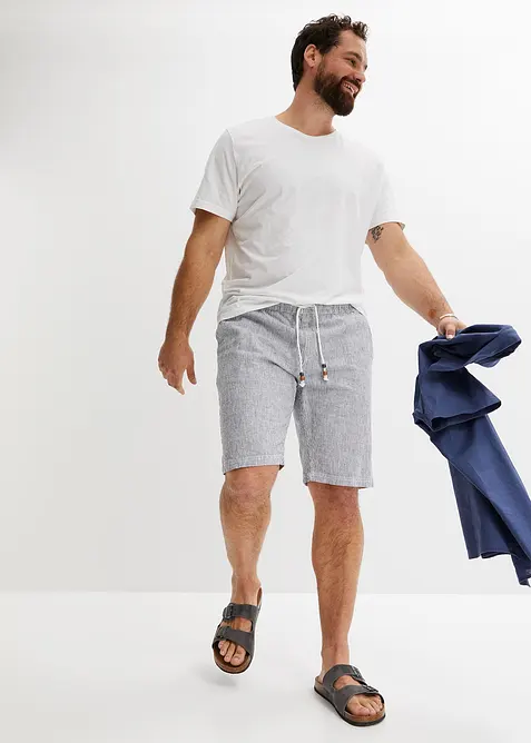 Bermudashorts i linmiks, Regular Fit, bonprix