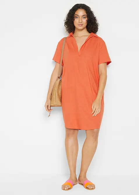 Tunika-kjole i lett lin-miks, bonprix