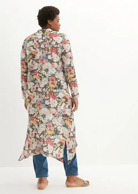 Lang bluse i lett viskose, bonprix