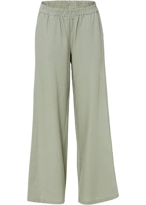 Vid bukse i linmiks, bonprix