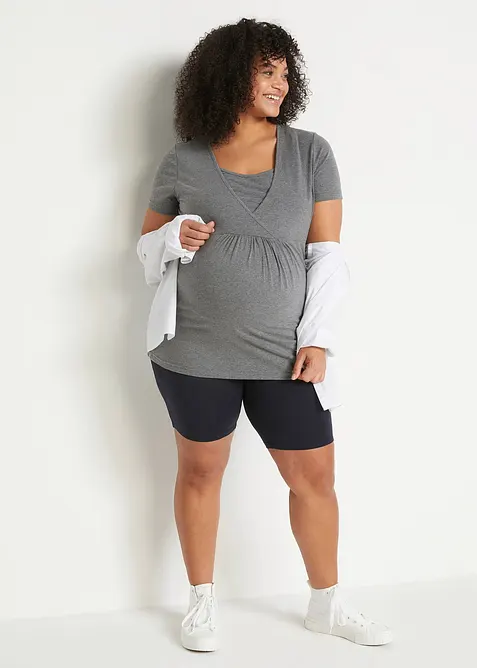 Mamma-sykkelbukse i &oslash;kologisk bomull (2-pack), bonprix