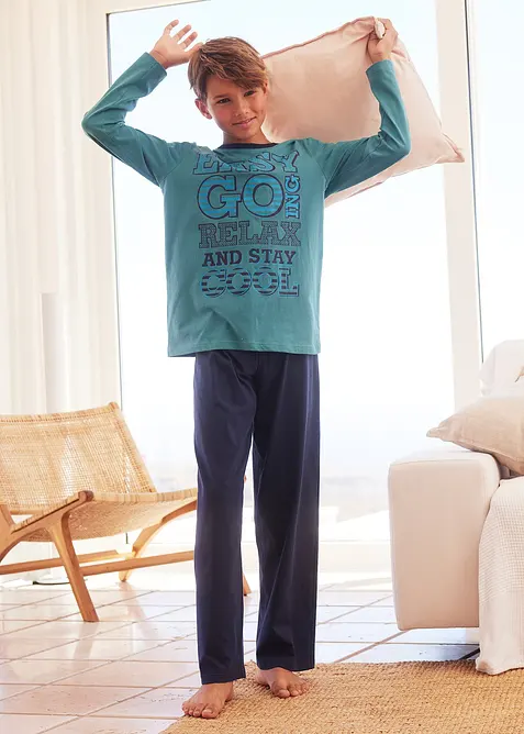 Pyjamas i 100% bomull (2-delt sett), bonprix