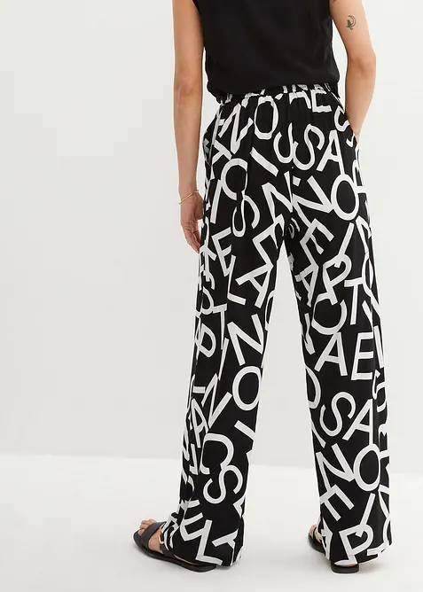 Vid bukse med knytebelte, bonprix