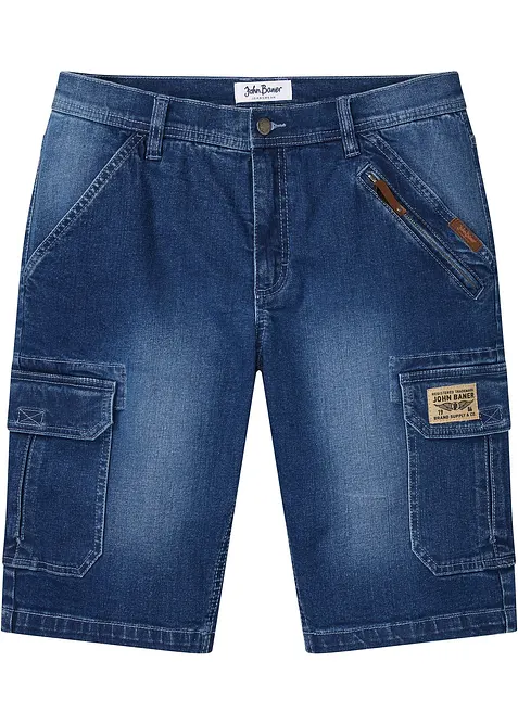 Cargo-bermudashorts i denim med stretch, Regular Fit, bonprix