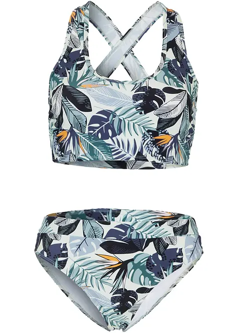Bustier-bikini (2-delt sett) med kryssende stropper, bonprix