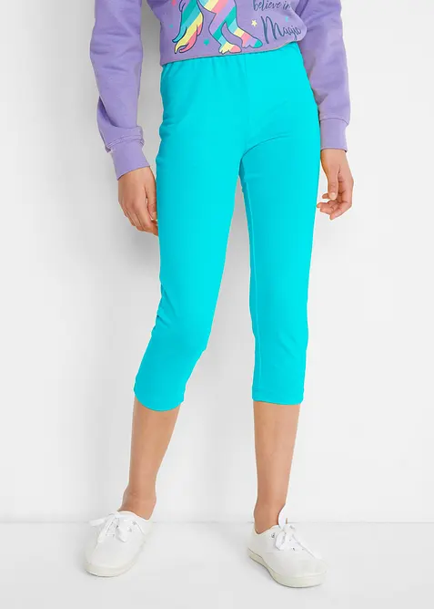 Caprileggings i økologisk bomull med stretch (2-pack), bonprix